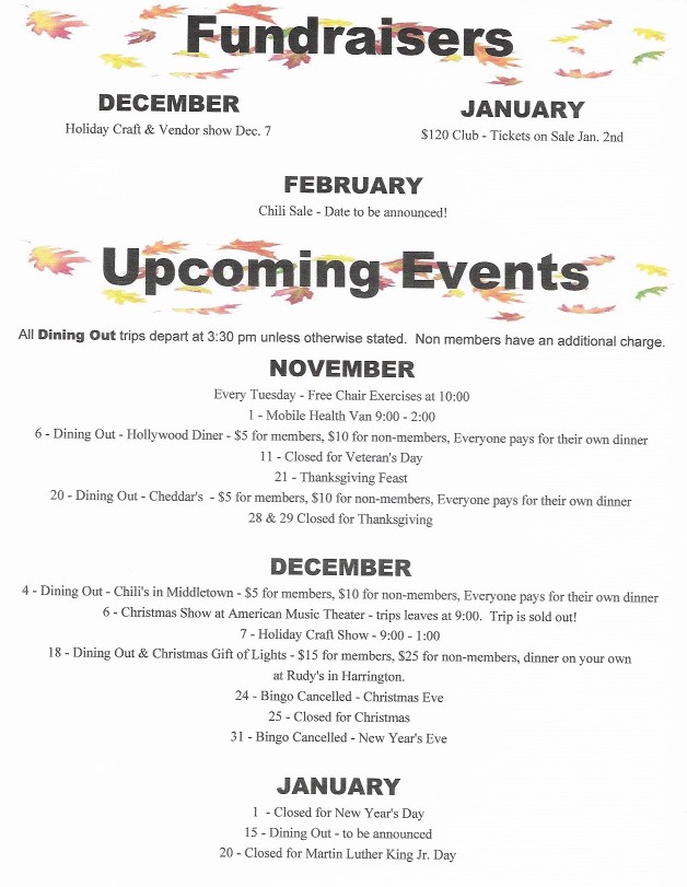 upcoming events