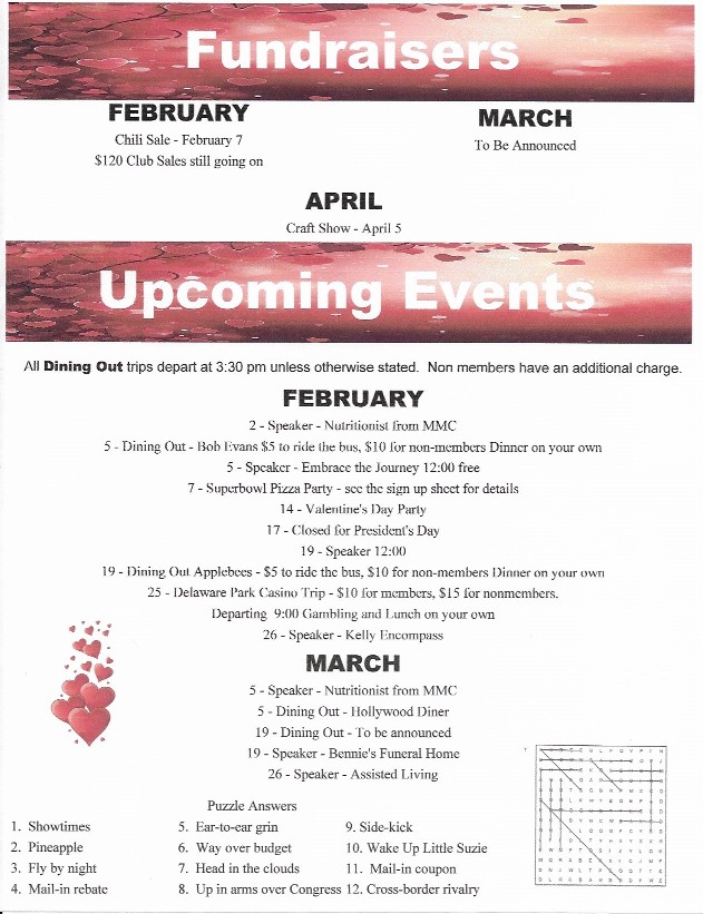 upcoming events